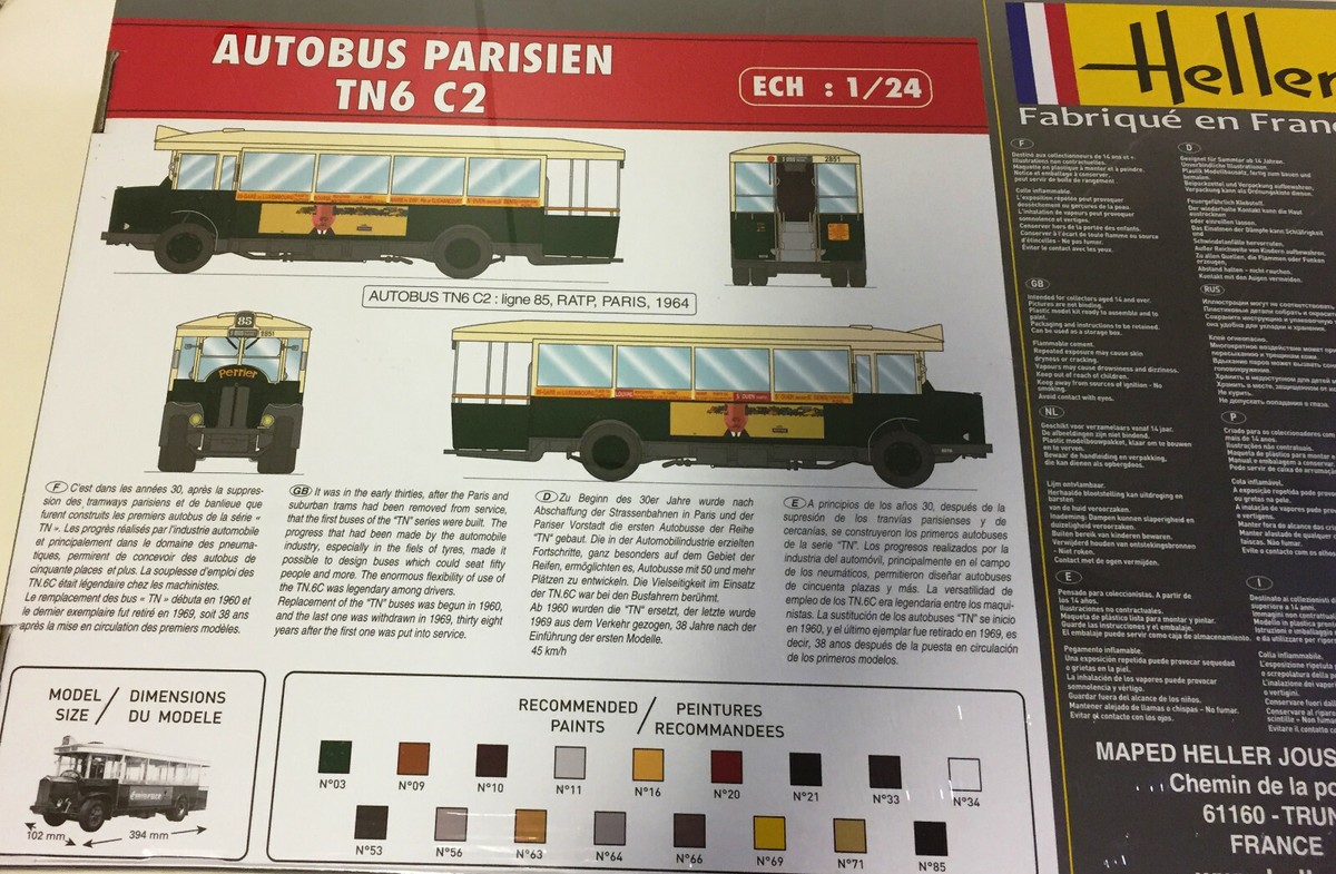 Heller 1/24 Autobus Parisien TN6 C2 | eBay