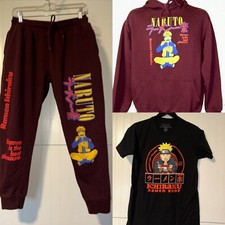 Youth Boys Naruto 3 pc Hoodie, Jogging Pants and T-shirt Combo Small