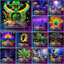 Alien Skull Large UV Tapestry Turtle Wall Hanging Fluorescent Backdrop Bedspread