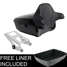 King Trunk Backrest W/ Mount Rack Fit For Harley Touring Road King 14-2025