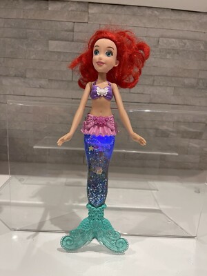 Disney Princess Glitter N Glow Ariel Doll Light Up Mermaid Tail With