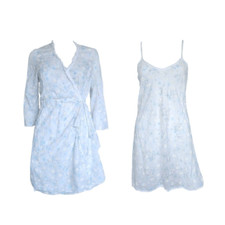 90s vintage lace peignoir set