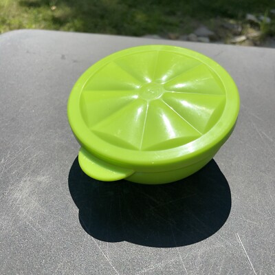 Tupperware Citrus Keeper Bowl Orange, Grapefruit Lime Green #6871 Forget Me Not