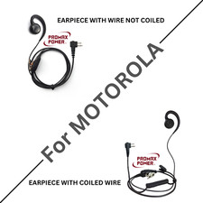 1x Swivel Earpiece w/ PTT for Motorola Radios CP110, CLS1110, CP200D, RDM2070D