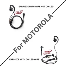 1x Swivel Earpiece w/ PTT for Motorola Radios CP110, CLS1110, CP200D, RDM2070D