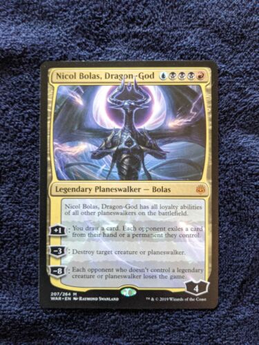 MTG Nicol Bolas, Dragon-God War of the Spark 207/264  Mythic-NM - Picture 1 of 2