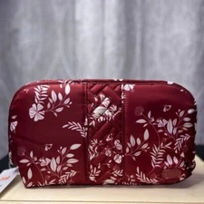Lug FLASH Cosmetic Case NWT Flourish Red