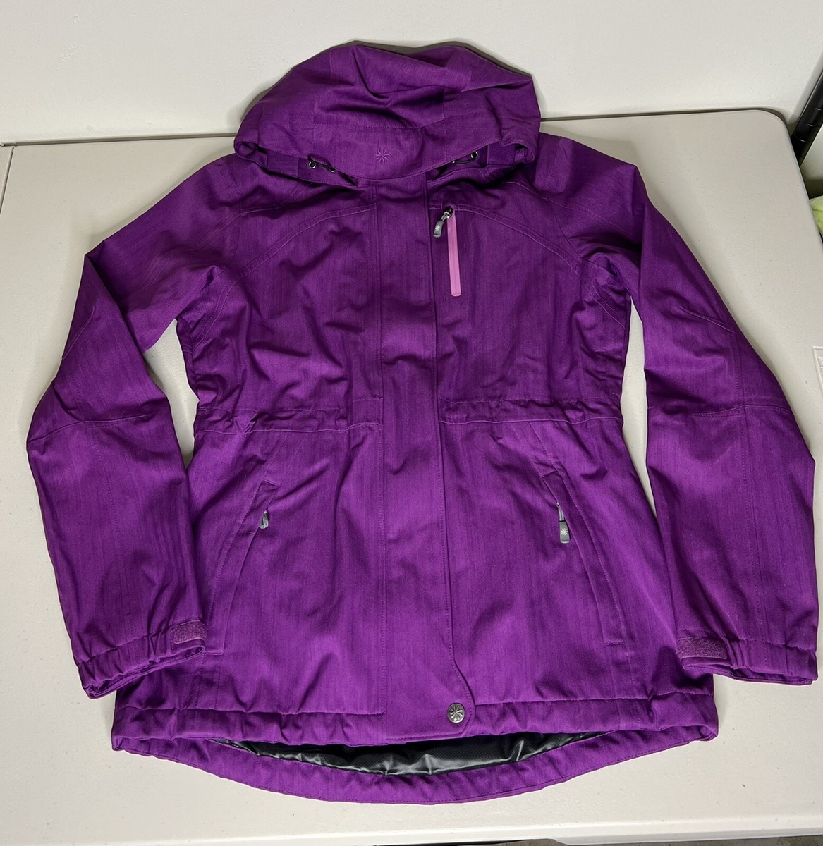 ATHLETA　160 Athleta Purple Full Zip Hooded Jacket 265306-02 Size XS | eBay