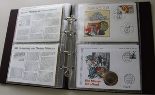 Interesante colección 20 cartas numismáticas RDA
