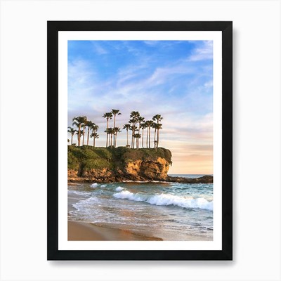 Sonnenuntergang am Laguna Beach Kunstdruck Fr gerahmtes Wandbild Poster Leinwanddruck Bild