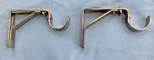 2 x Dunelm  Ashton Chrome Brackets suitable for 28-29mm Curtain Poles