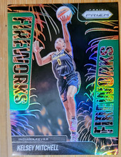 2025 Panini Prizm Kelsey Mitchell Indiana Fever #6 Green Fireworks 