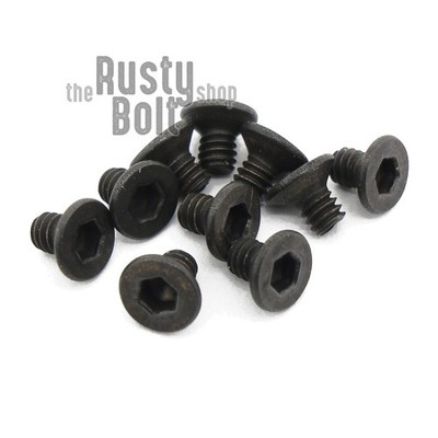 M2 x 3mm, Socket Flat Head Screws, 10.9 Steel, Black, Countersunk