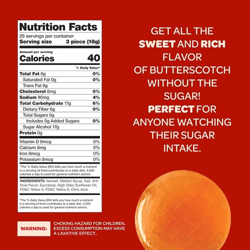 Sugar-Free Butterscotch Hard Candy - 1 Pound Pack - Picture 5 of 5