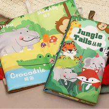 Soft Cloth Book for Babies Touch and Feel Crinkle Cloth Books Soft fashionable