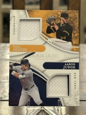 2026 Immaculate Paul Skenes and Aaron Judge Dual Patch 30/99 #DP-PA 