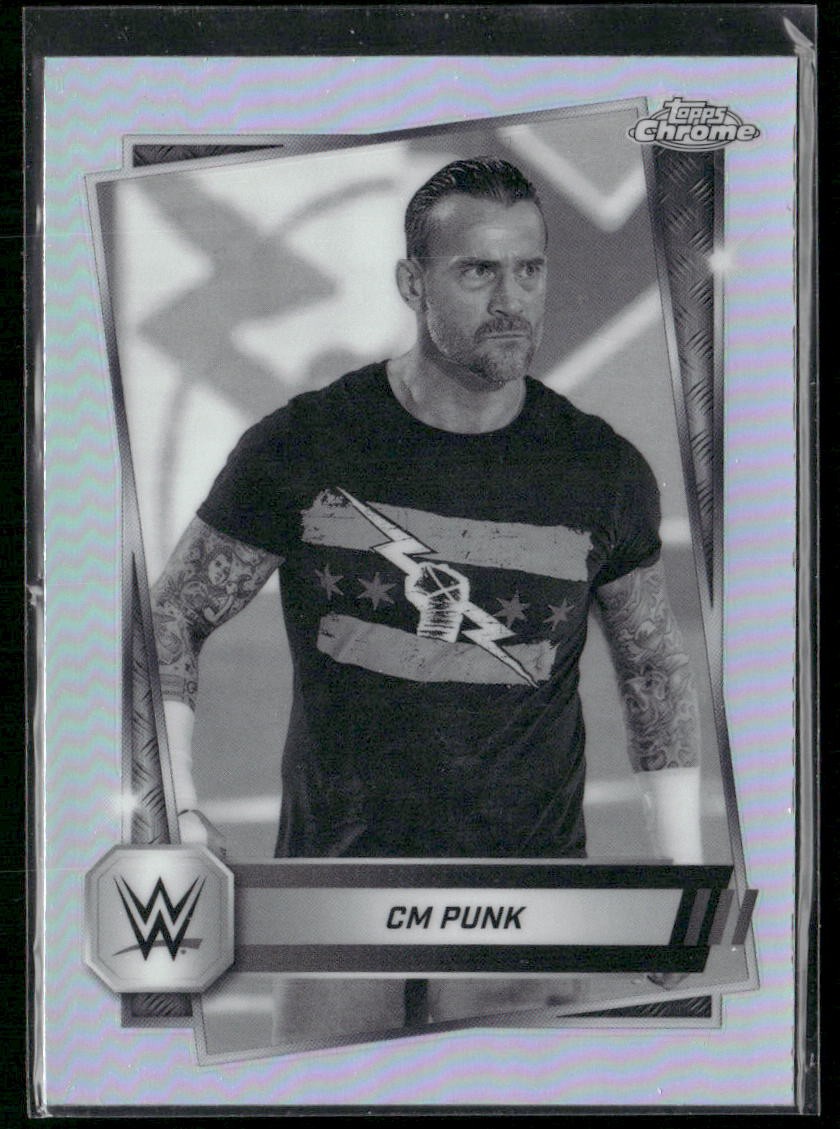 2025 Topps Chrome WWE #98 CM Punk Sepia Refractor