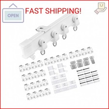 Flexible Ceiling Curtain Track  9.8 ft 3 m Curved Curtain Rail with Mute Roll
