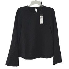 Nueva Blusa BCBG MaxAxria Negra Texturizada XS Tonal Negra Precio de venta sugerido por el fabricante $158 Blusa Tracey