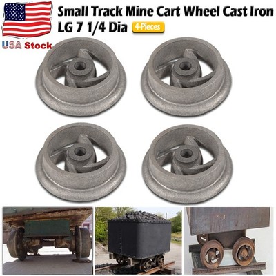 Mining Ore Car Small Track Mine Cart Wheel Cast Iron 7 1/4 Diameter For LG Model