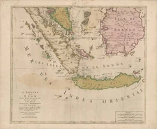 1720 Ottens Map 'Le Royaume de Siam avec... Tributaires' - Singapore, Malaysia
