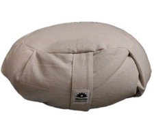 Meditation Pillow Zafu Natural Buckwheat Hulls Cushion Linen Waterglider Yoga
