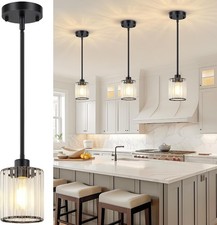 3 Pack Pendant Lights Kitchen Island Modern Black Pendant Light Fixtures Mini