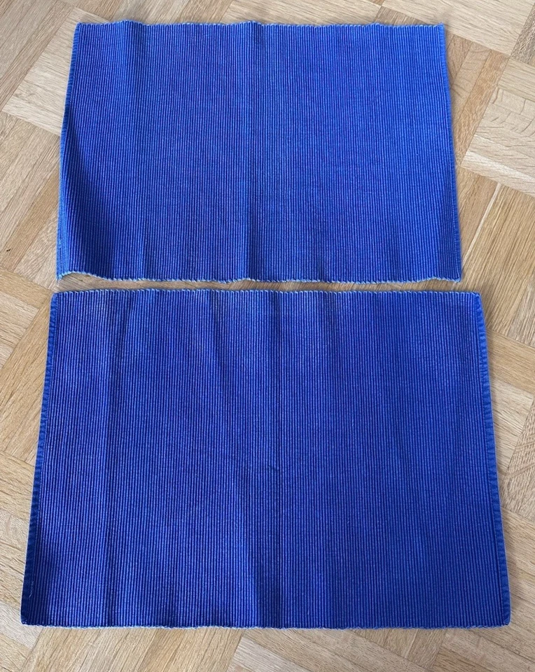2x Platzset Stoff blau Untersetzer Tischset