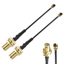2 Pcs RP-SMA Female to U.F.L1 Coax Cable, 2/5...