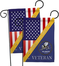 Home of Seabees Garden Flag 2-Pack 13 X 18.5 Double-Sided Made in USA