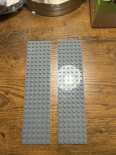 Lego Lot Of 2 Plates 6x24 Light Grey Star Wars Train Modular 3026