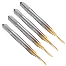 4pcs Straight Flute Thread Tap M1 x 0.25 Metric Ti-Coated M35 HSS-CO Tapping
