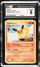 2008 Majestic Dawn #19/100 Flareon CGC 8 on eBay