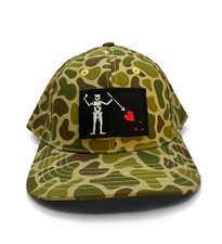Blackbeard Flag Patch Hat SoBro Duck Camo Laser Performance | Jolly Roger |