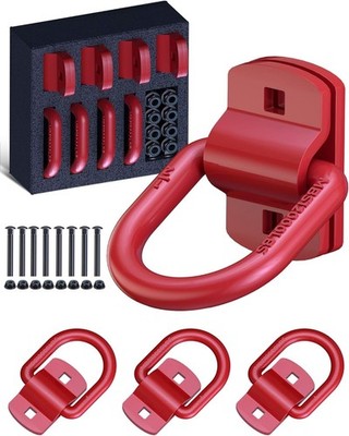 1/2'' D Rings Tie Down Anchors 12000LBS Heavy Duty Bolt-On Forged D Rings with...