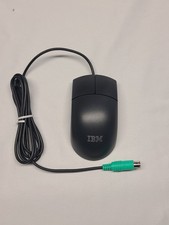 Vintage IBM 2-Button Wired PS/2 Ball Mouse Black M-SAU-IBM6 Retro New OEM