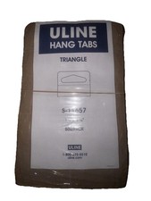 ULine S-11657 Slot Hole Delta Hang Tabs with Adhesive Backs 500 pack