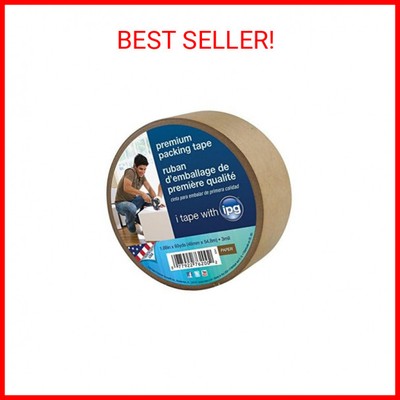 IPG 9341 Kraft Paper Flatback Premium Packing Tape, 1.88'' x 60 yd, Brown, (Singl