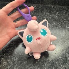 Jazwares Jigglypuff 3.5in Clip On Keychain Pok mon Plush Pink