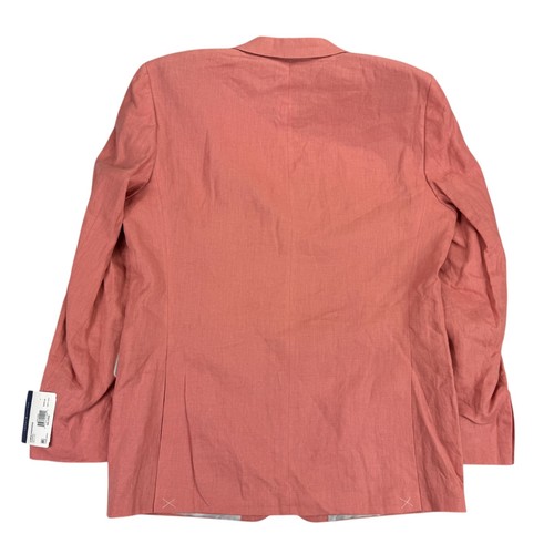 Tommy Hilfiger Mens Modern Fit 100% Linen Solid Sport Coat Light Red 44L - Picture 5 of 6