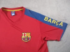 FC Barcelona Shirt Mens Medium La Liga Soccer Football BARÇA FCB Poly Tee