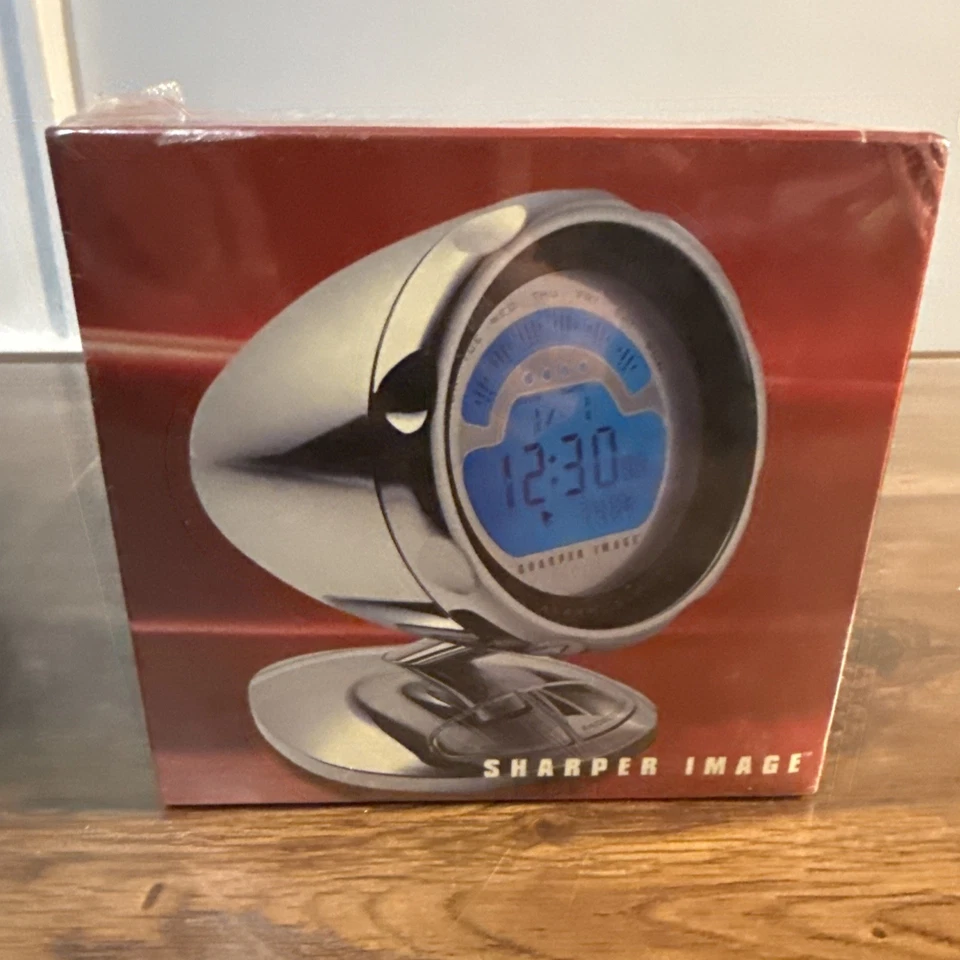 Sharper Image Chrome Gauge Alarm Clock OI530 - New and Sealed - Image 2 of 4
