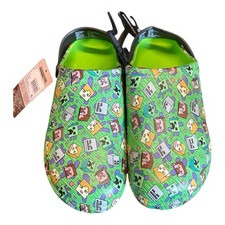 Minecraft Crocs Clogs Green Youth Size 5 Creeper Characters New w/ Tags