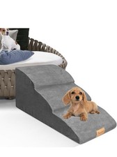 2 Tiers High Density Extended Foam Dog Ramp Steps,11.8" High, Waterproof Cover