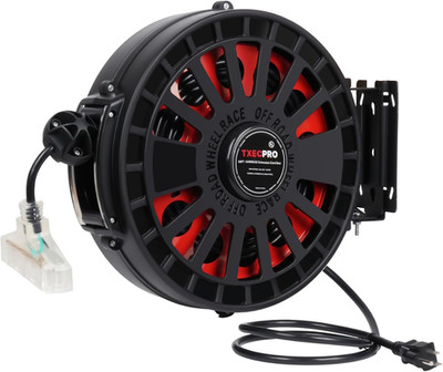 Retractable Extension Cord Reel, 45 FT, Heavy Duty 12AWG/3C SJTOW Power Cord,...