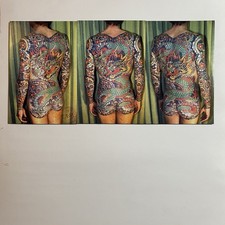   Sailor Jerry 5x7  3-Photo Set, Japanese Dragon Tattoo Backpiece Sleeves