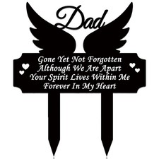 Memorial Grave Marker Waterproof Cemetery Sign for Loved Ones Sympathy Decor