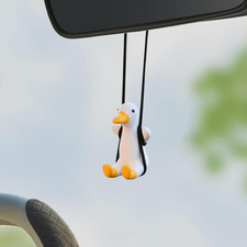 Car Mirror Hanging Accessories Hanging Duck Ornament   Funny Rearview Mirror Dec