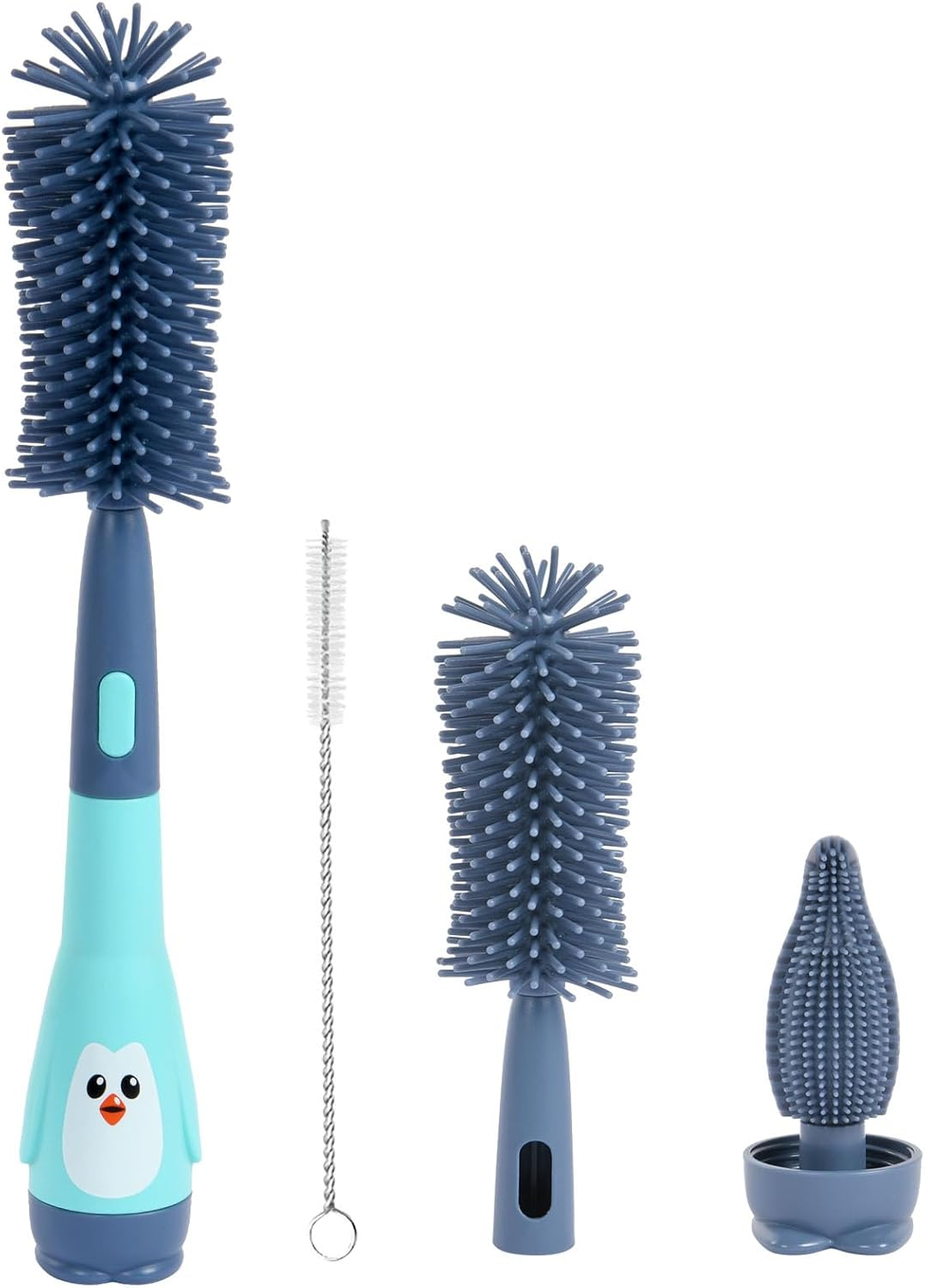 Baby Bottle Brush, 3 in 1 Bottle and Teat Cleaning Brush, Silicone Bottle Cleane