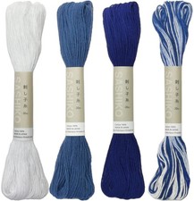 Olympus Sashiko Thread 20m 21.8yds 4skeins Color Bundles 01, 10, 18, 52